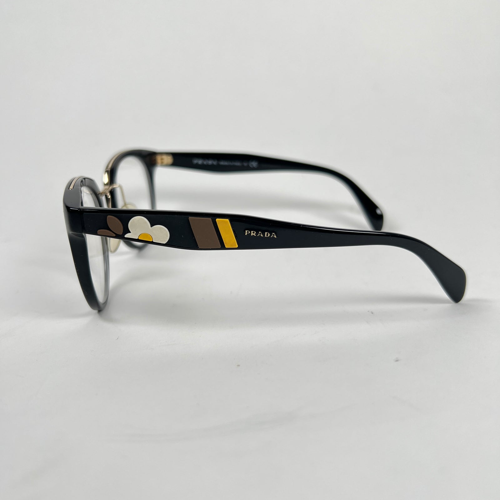 Prada Black Frame Floral Glasses