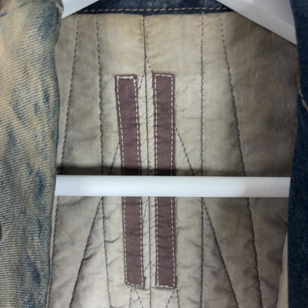 Rick Owens FW15 Fur Pocket Hybird Asymmetric Button Slave Jacket