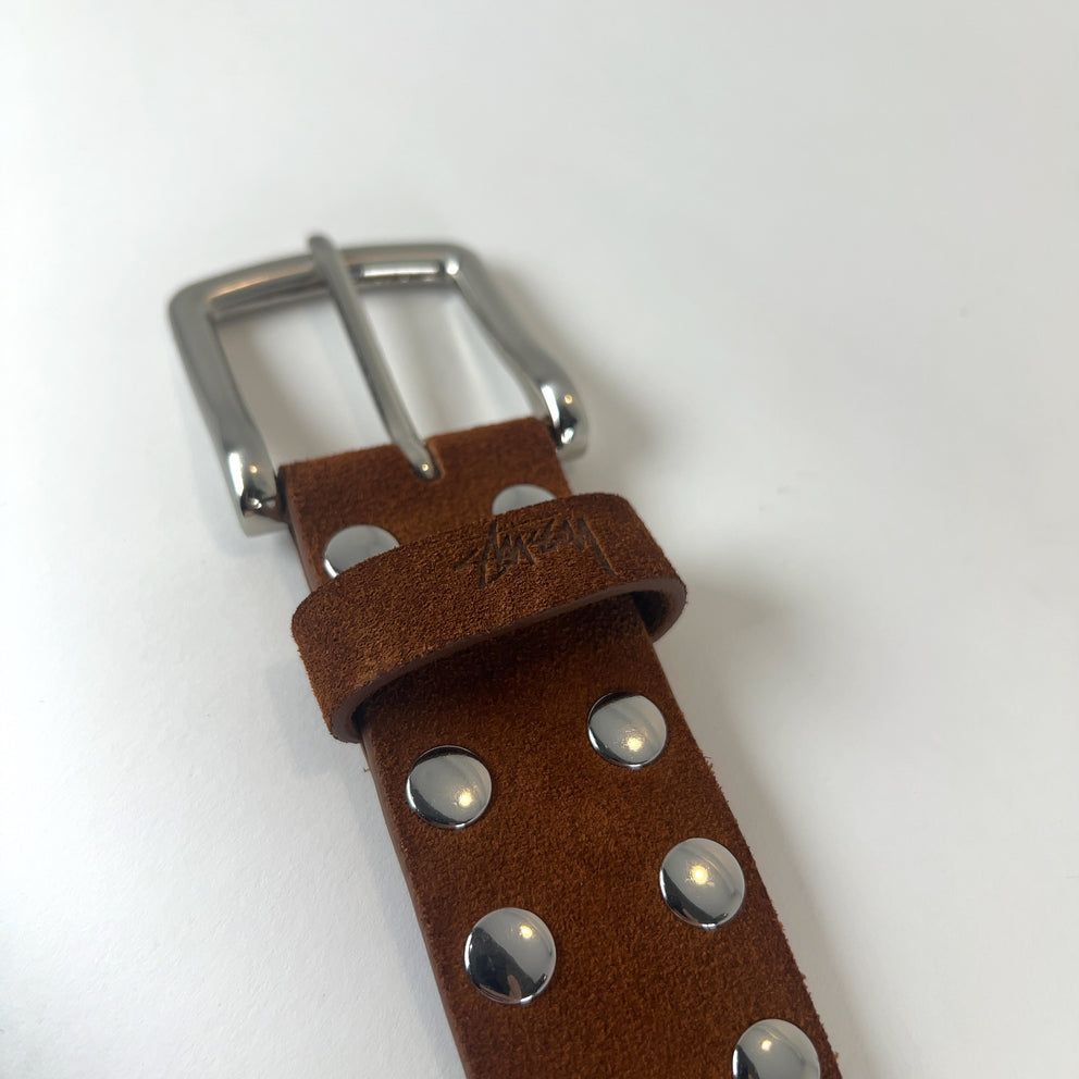 Stussy Suede 8-Ball Studded Belt