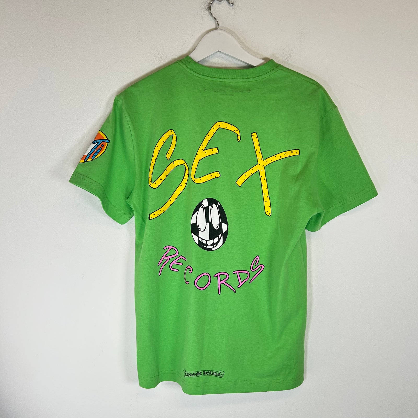 Chrome Hearts Lime Green Sex Records Tee Size M