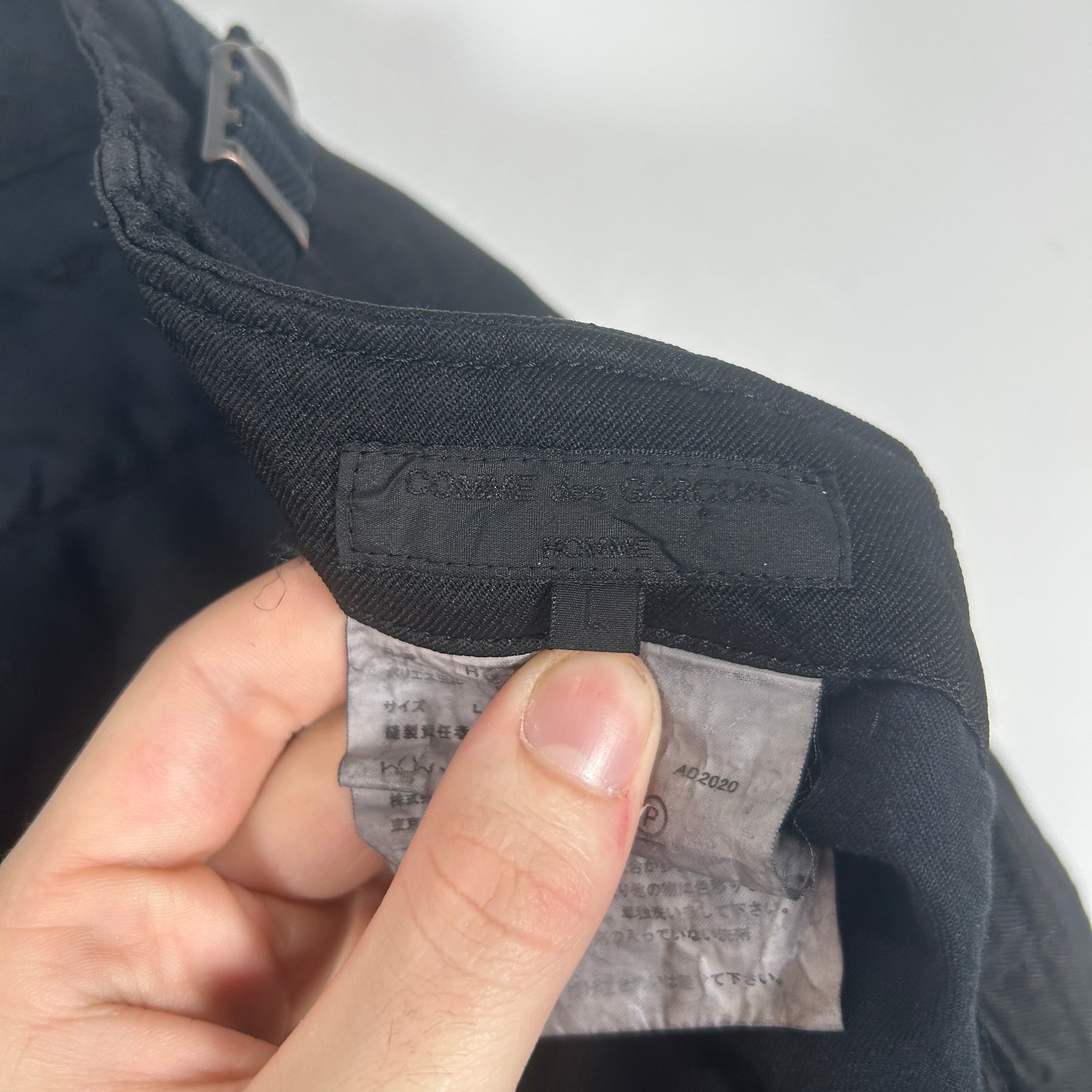 CDG Homme Black Cargo Pants Size 32