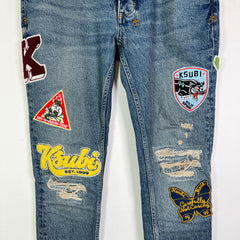 Ksubi Van Winkle Rodeo Patch Distressed Jeans