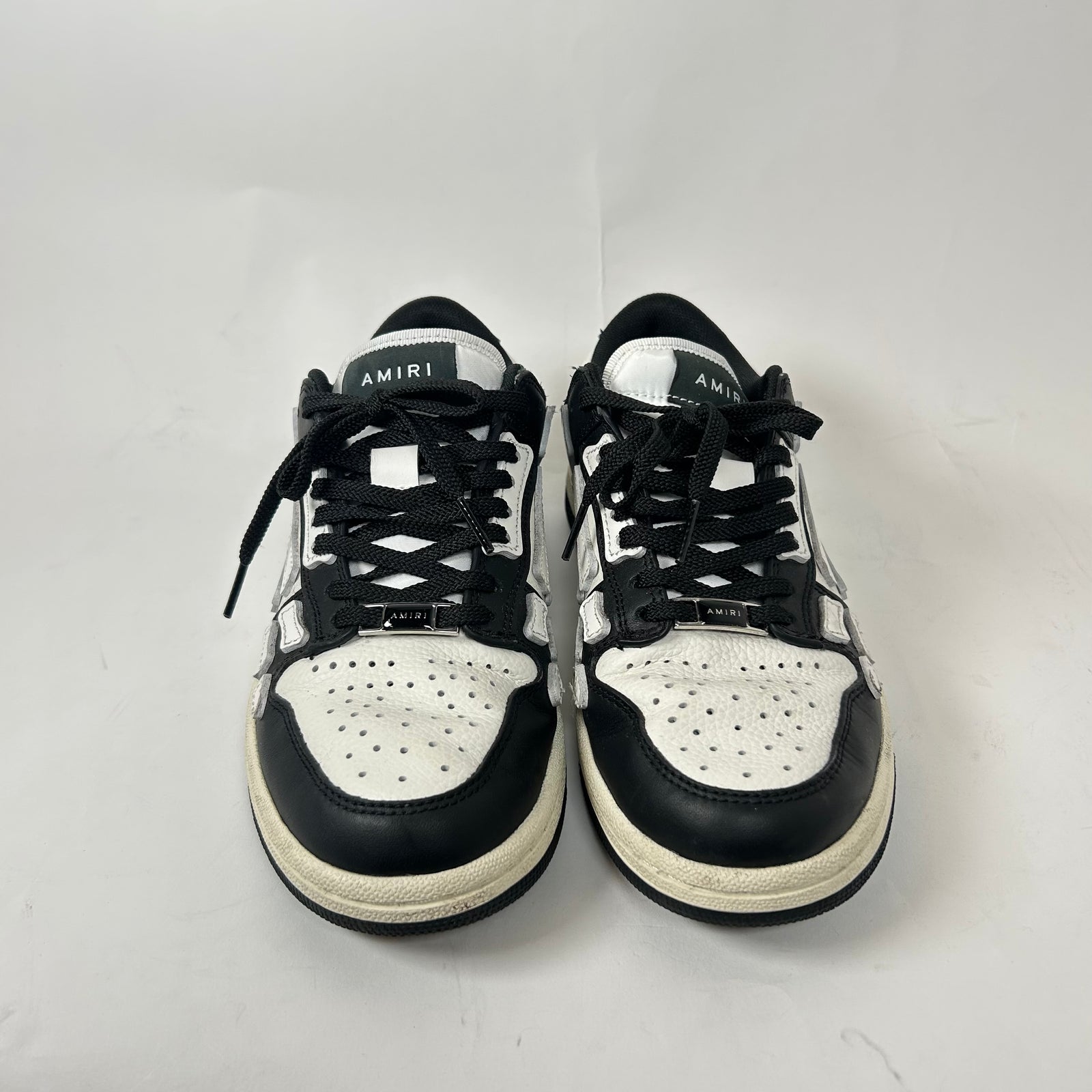 Amiri Black/White Skel Low-Top Sneaker Size 37
