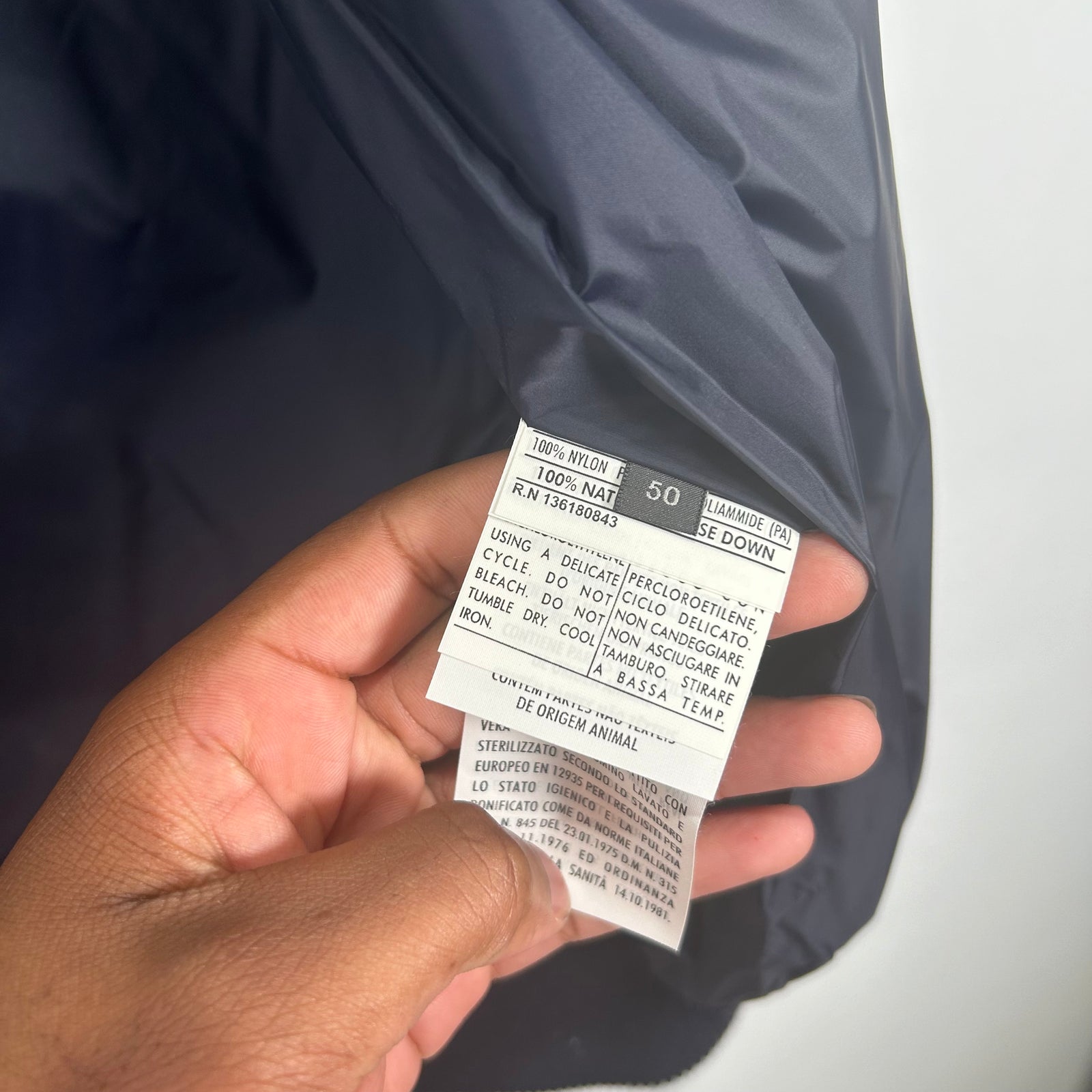 Salvatore Ferragamo Navy Nylon Goose Down Vest Size 50