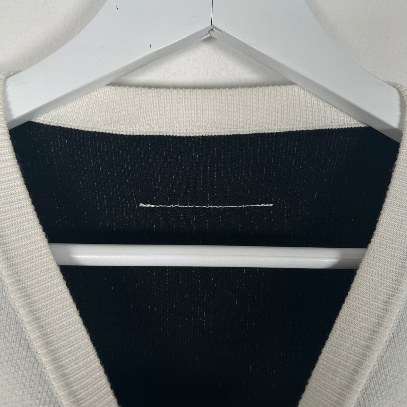 Maison Margiela MM6 White Logo Knit T-Shirt Size S