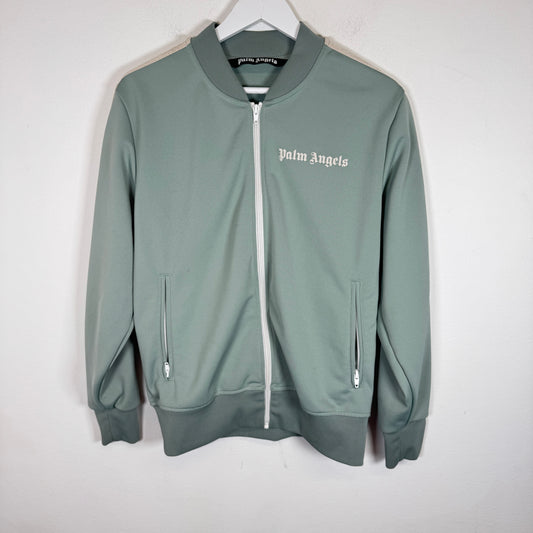 Palm Angels Greyish Blue Track Bomber Jacket Size M