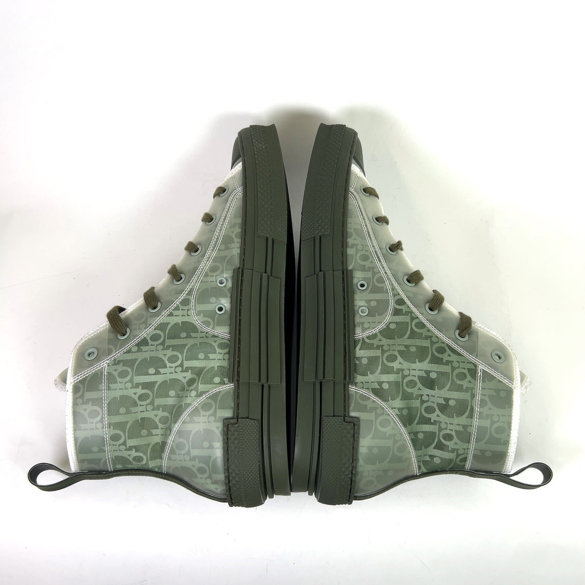Dior B23 Green Oblique High-Top Sneakers