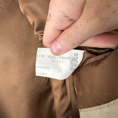 Burberry Cashmere Light Khaki Trench Coat Size M