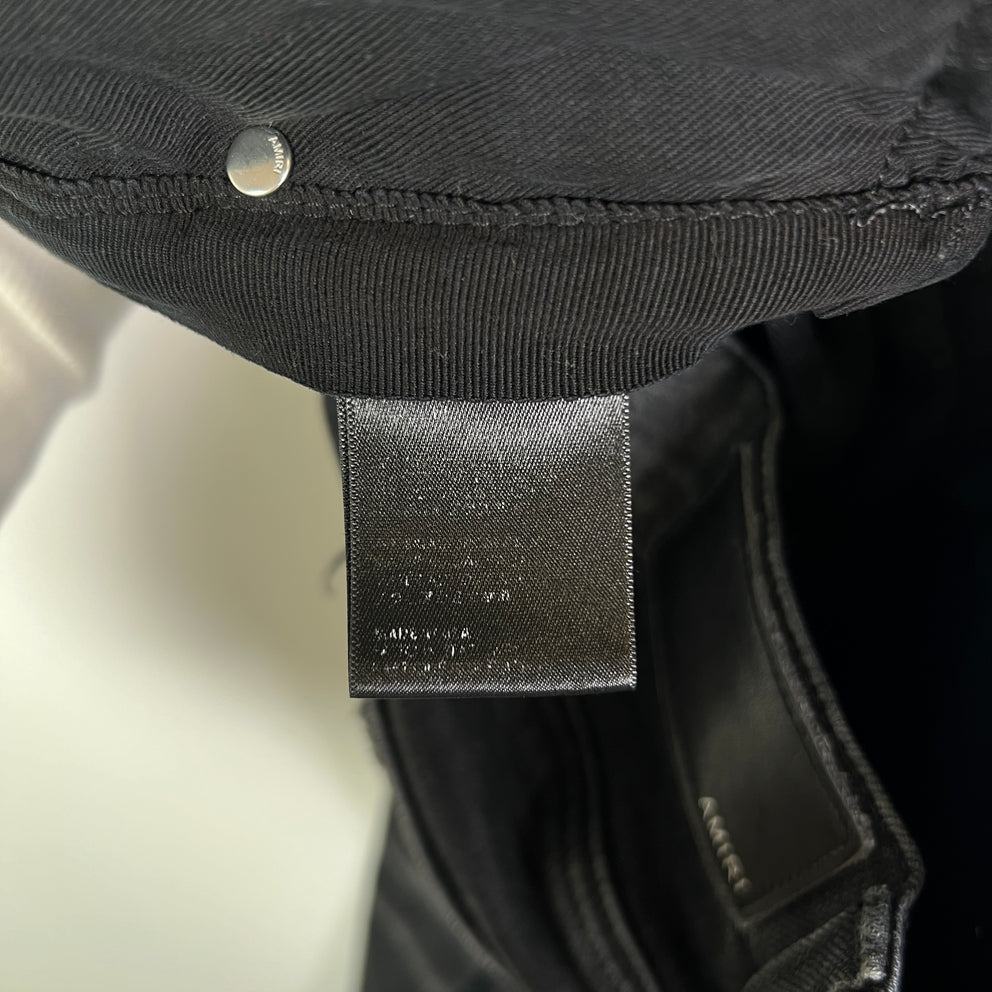 Amiri Black Washed Distressed Jeans