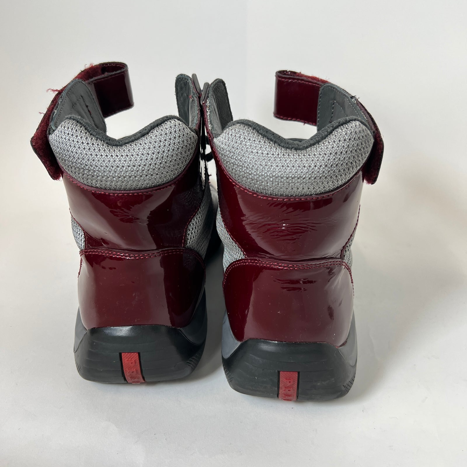 Prada Burgundy High Top Cups Size 10.5