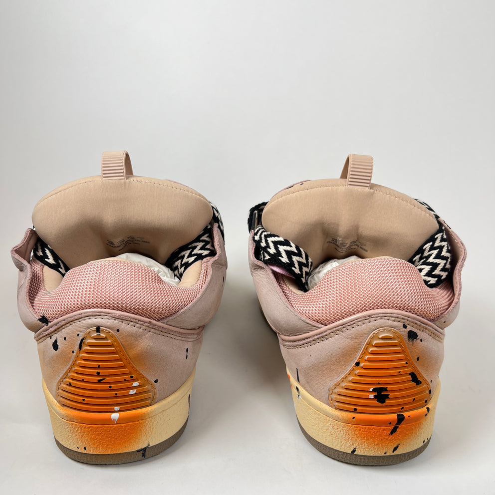 Lanvin x Gallery Dept Pink Paint Splatter Curb Sneaker Size 45