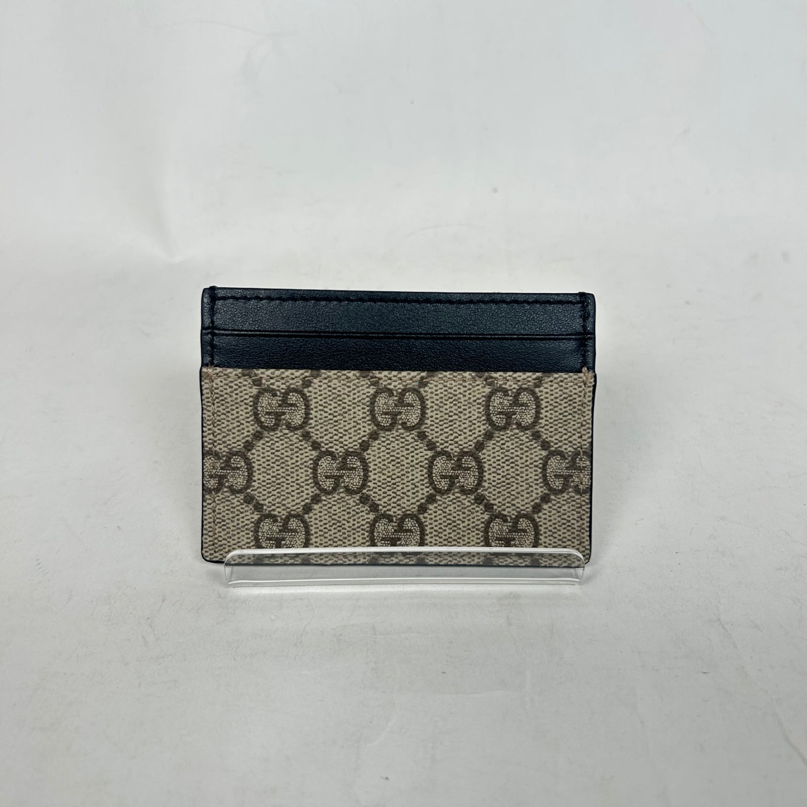 Gucci Black GG Supreme Card Holder