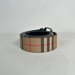 Burberry Beige Vintage Check Leather Belt Size 110