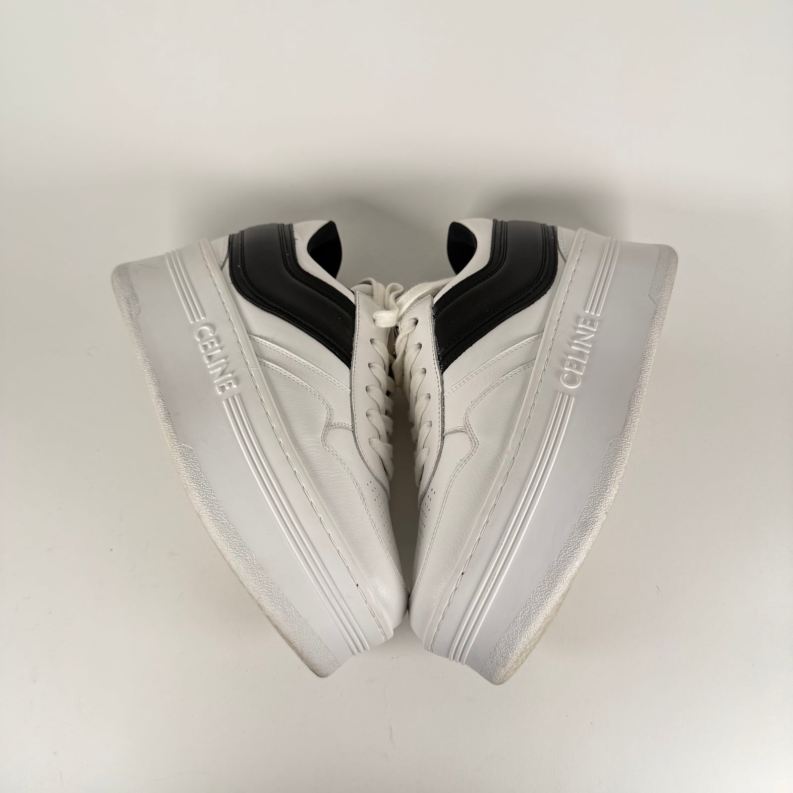 Celine White & Black Platform Sneakers Size 37