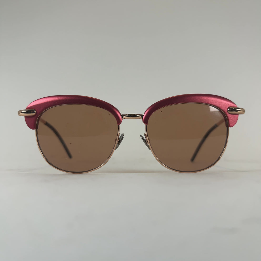 Pomellato Raspberry Wire Frame Sunglasses