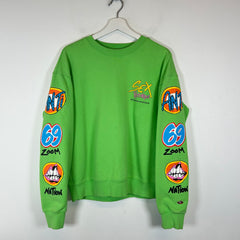 Chrome Hearts Lime Green Matty Boy Sex Records Crewneck Size L