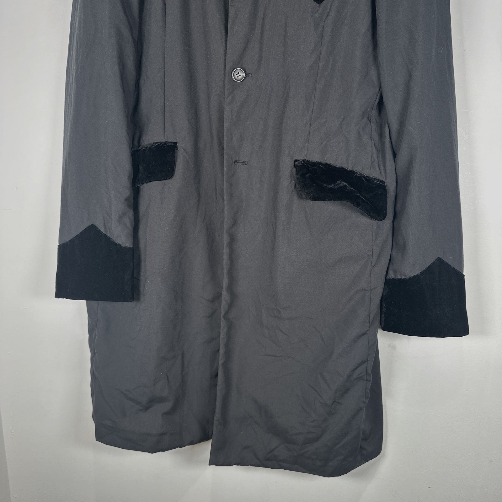 Comme Des Garcon Black Suede/Silk Black Multi-Pocket Outershirt Size XL