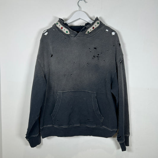 Kapital Distressed Gem Hoodie Size M
