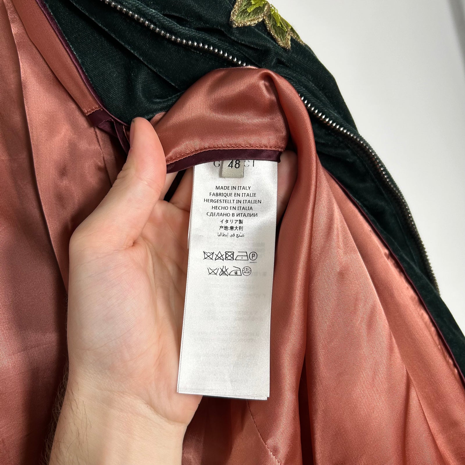 Gucci Velour Snake Bomber Jacket Size S