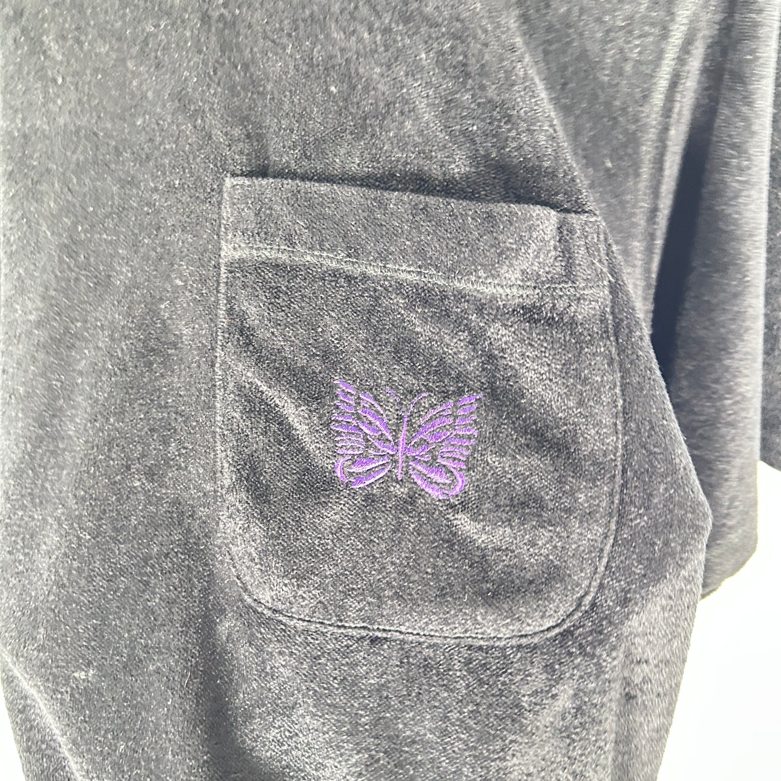 Needles Black Towel Logo Pocket T-Shirt Size S