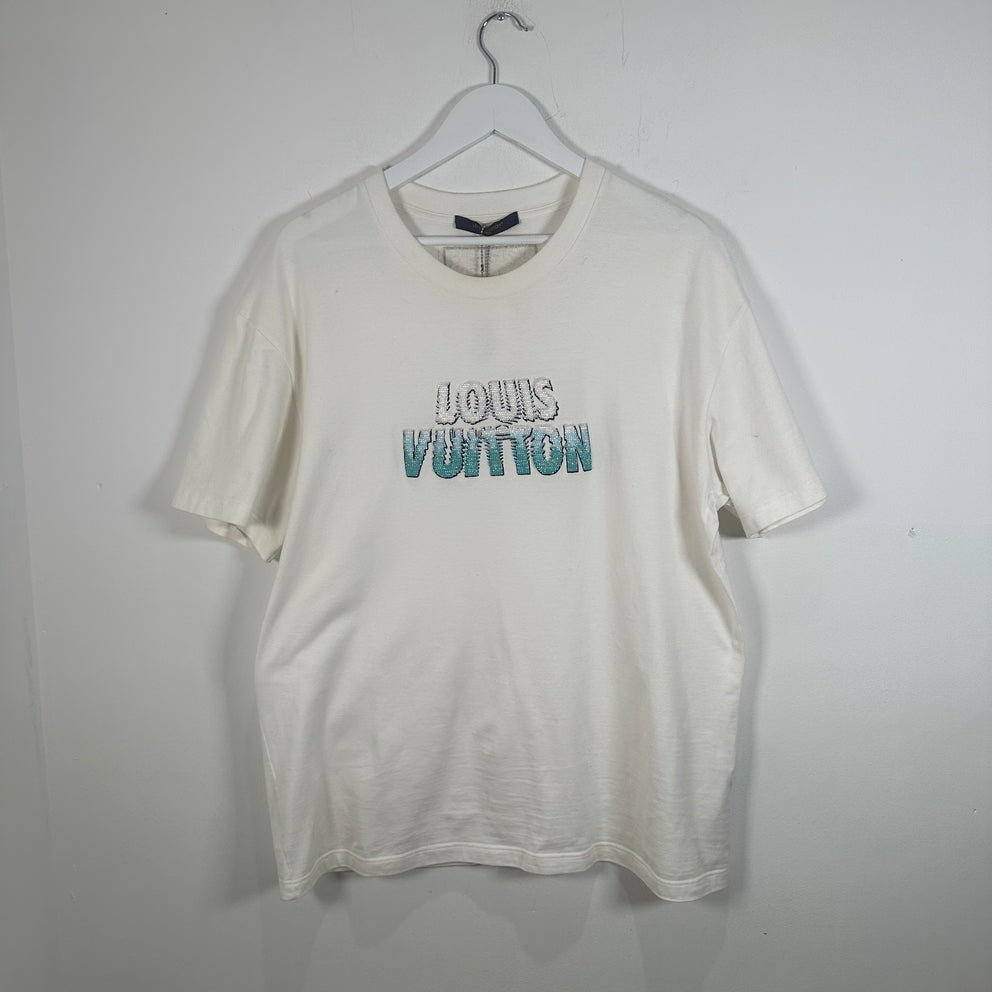 Louis Vuitton Sequin Pearl Logo T-Shirt Size XL