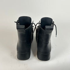 Bottega Veneta Black Lace Up Puddle Boots Size 45