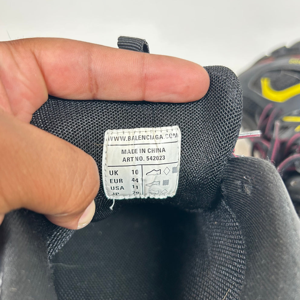 Balenciaga Black Bordeaux Track Sneaker Size 44