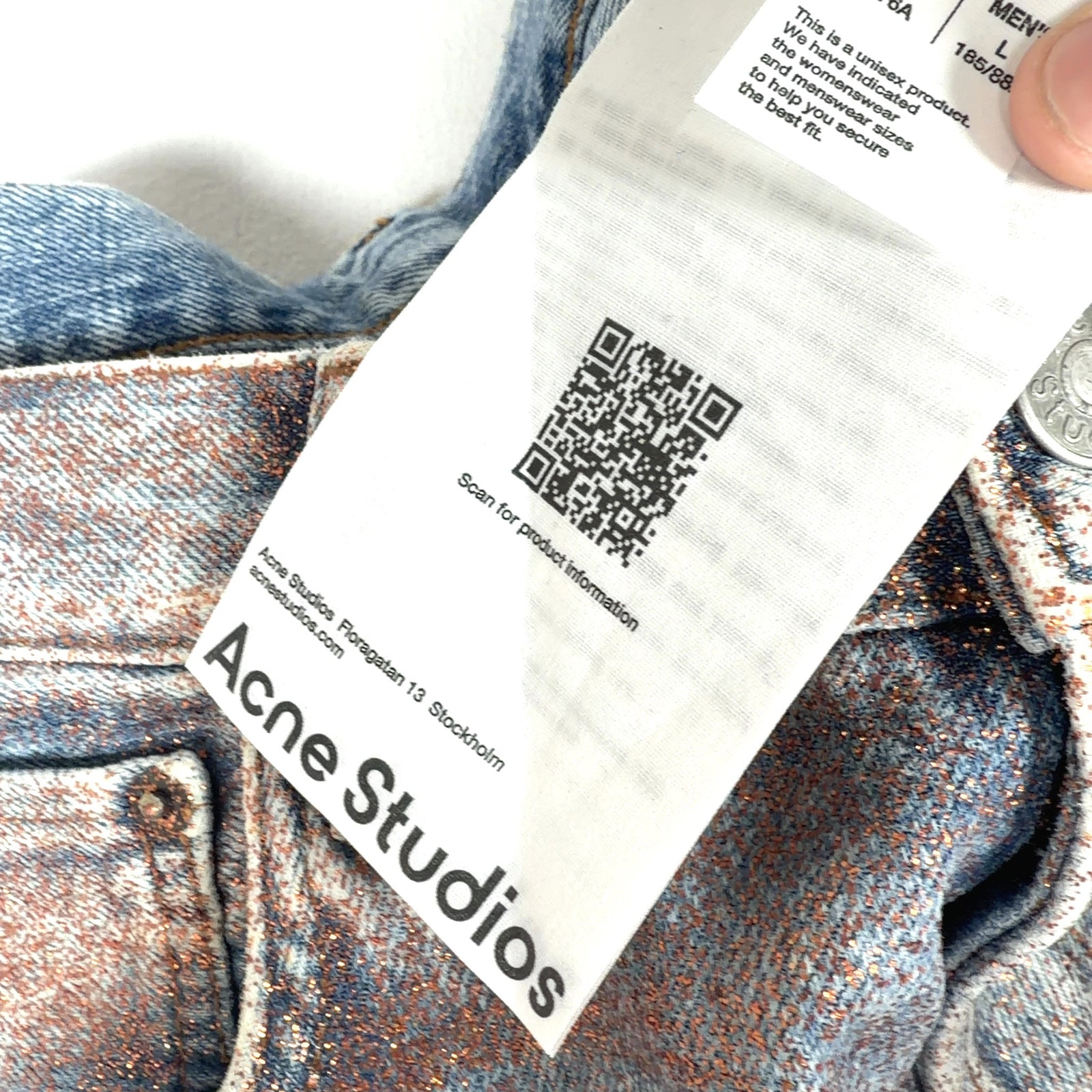 Acne Studios Glitter Denim Shorts