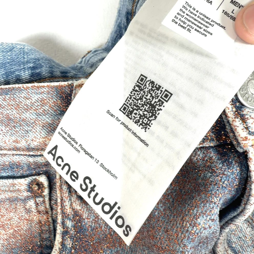 Acne Studios Glitter Denim Shorts