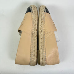 Chanel Interlocking CC Lambskin Espadrilles