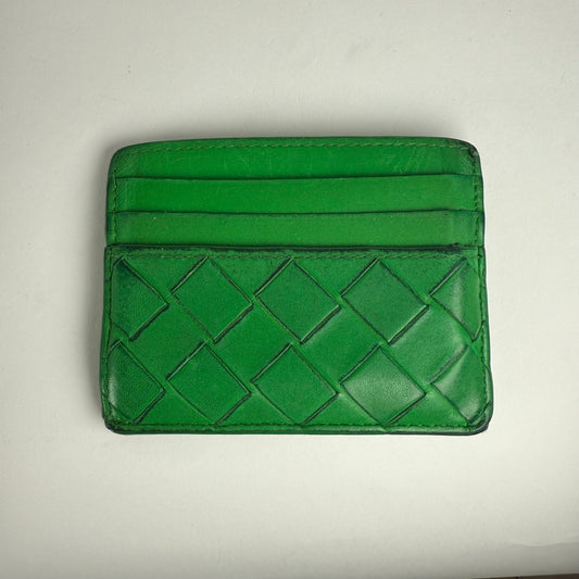 Bottega Veneta Green Quilted Cardholder