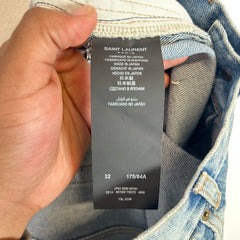 Saint Laurent Lightwash D18 Distressed Jeans Size 32