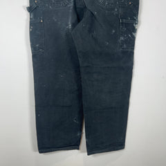 Carhartt White Paint Splatter Black 'Double Knee' Carpenter Pants