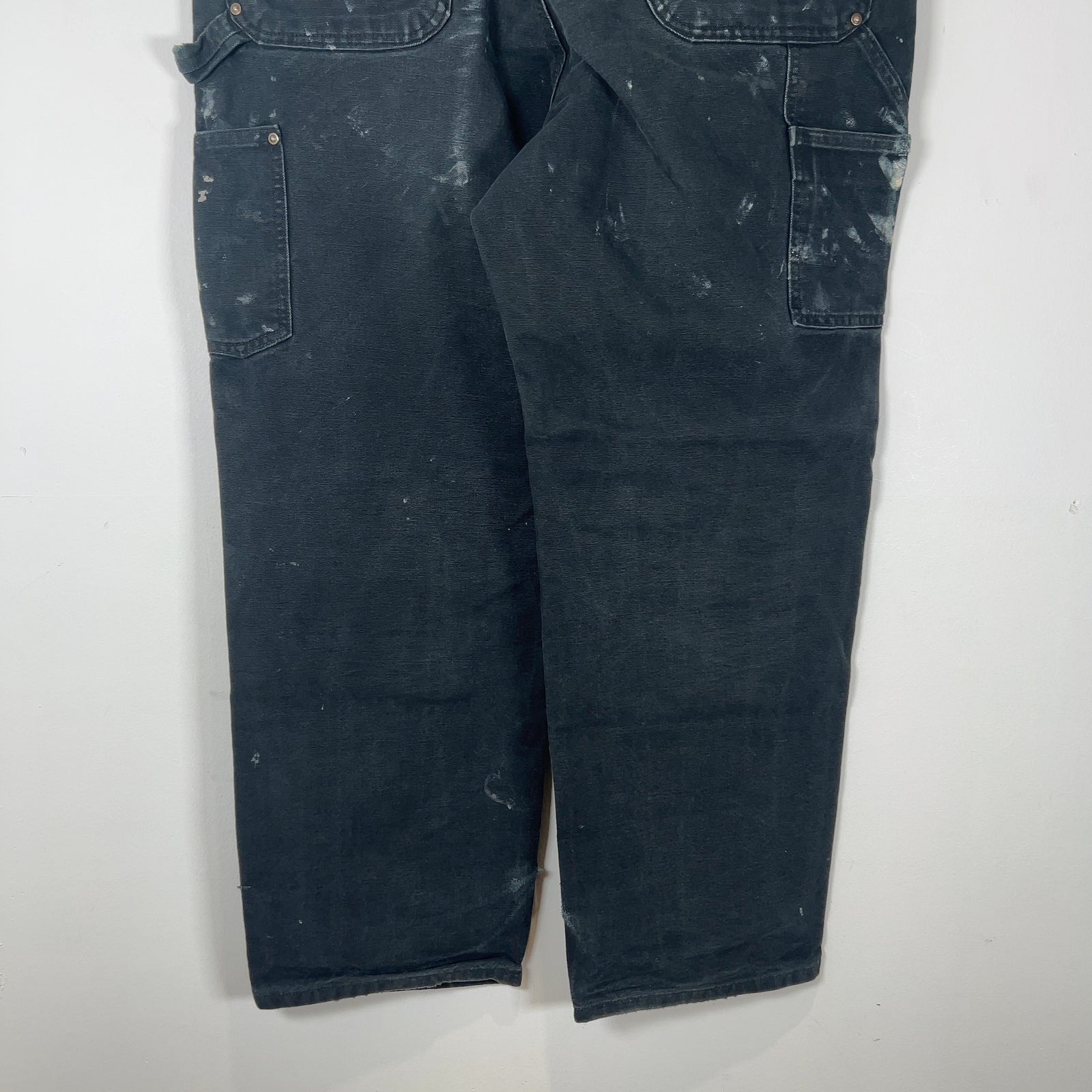 Carhartt White Paint Splatter Black 'Double Knee' Carpenter Pants