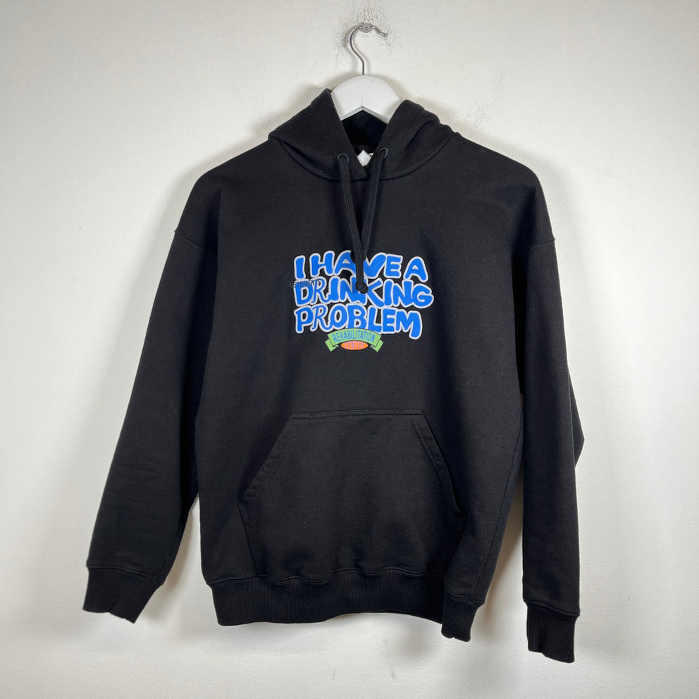 Vetements Black 'I Have A Drinking Problem' Hoodie Size XS