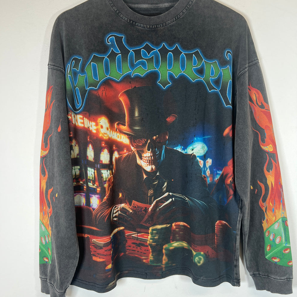Godspeed Grey ‘Lifes A Gamble’ Longsleeve Size XS