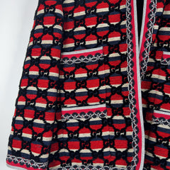Gucci Flocked Tweed Cutting Jacket Red/Silver Size M