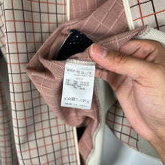 Needles Beige Plaid Track Jacket Size M