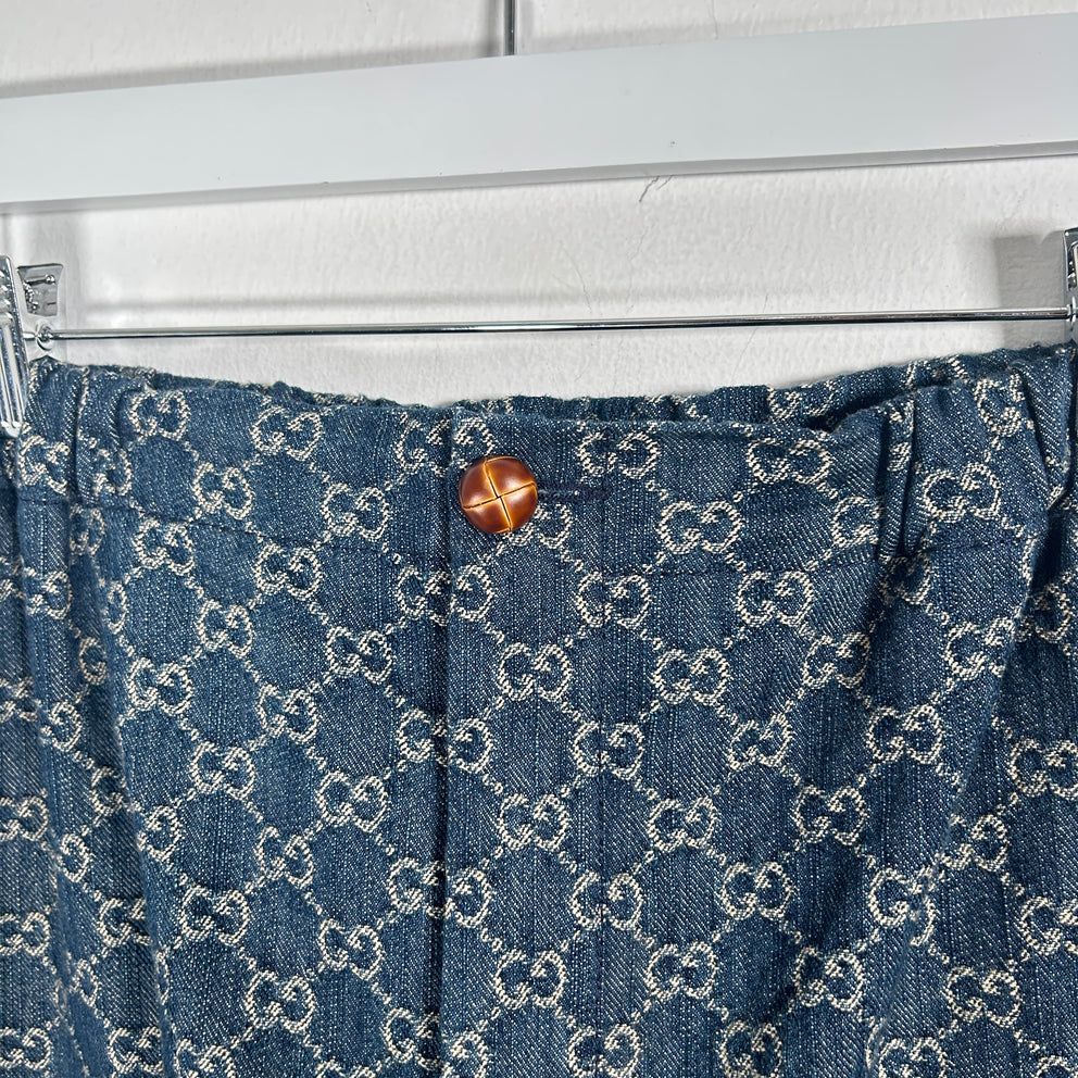 Gucci Denim Monogram Short Size L