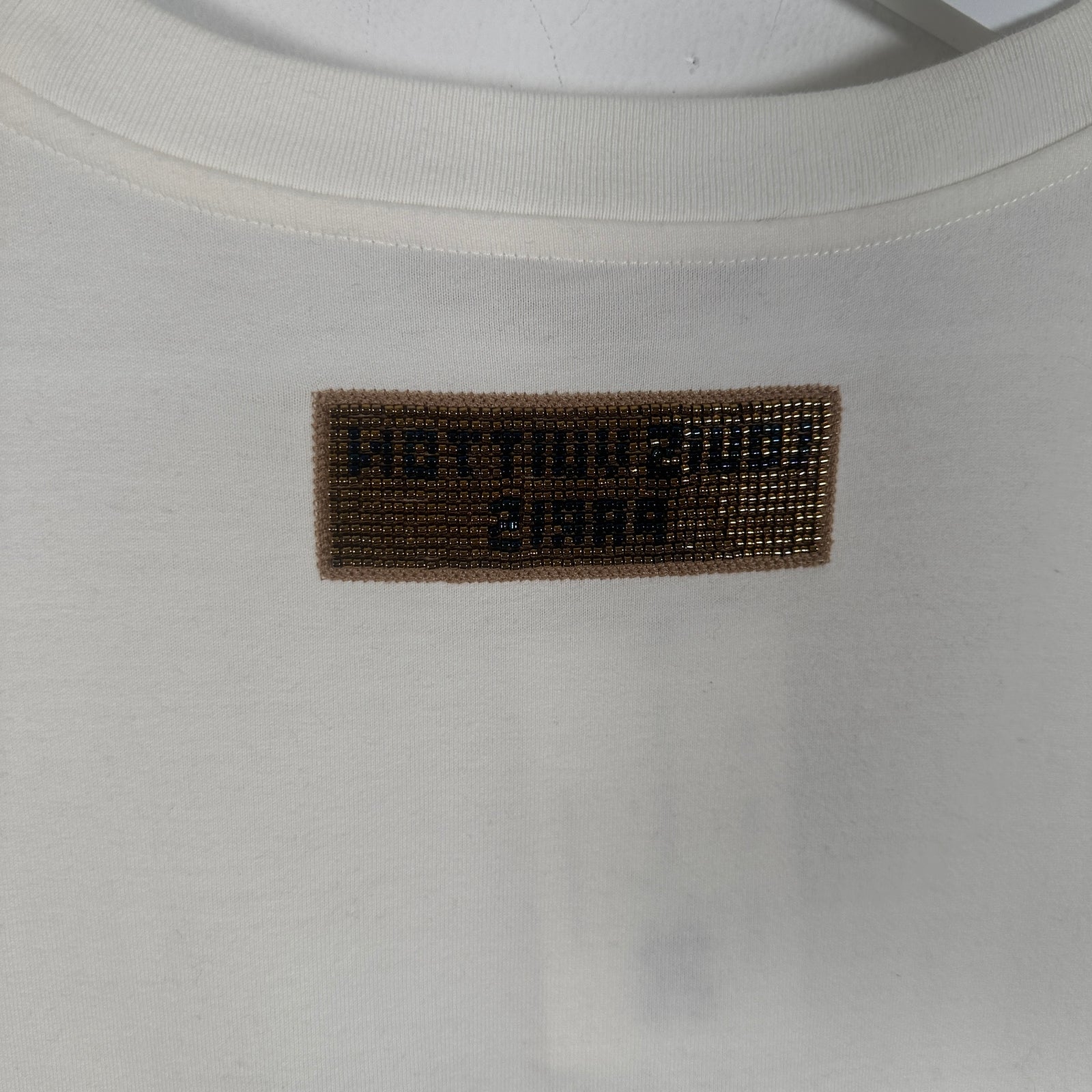 Louis Vuitton Sequin Pearl Logo T-Shirt Size XL