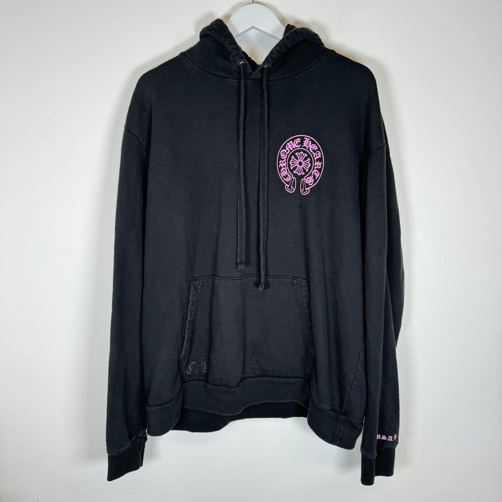 Chrome Hearts Pink Online Exclusive Horseshoe Hoodie Size L