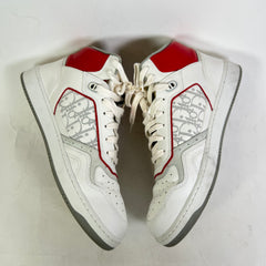 Dior B27 White/Red Oblique Uptown Mid-Top Sneaker Size 45
