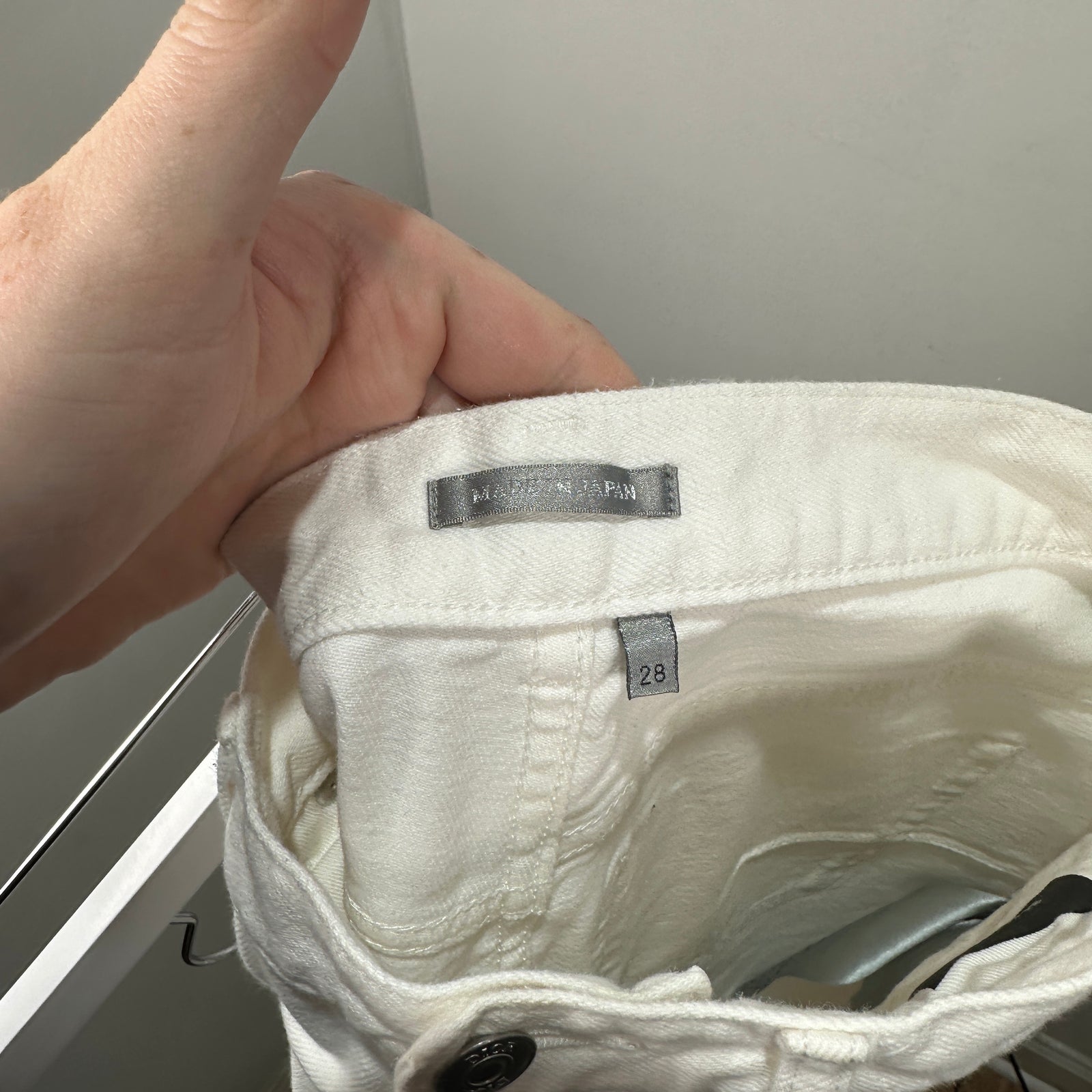 Dior White Embroidered Logo Denim Jean Size 28