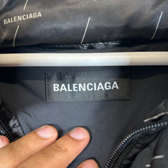 Balenciaga Black/Grey All Over Puffer Size 54