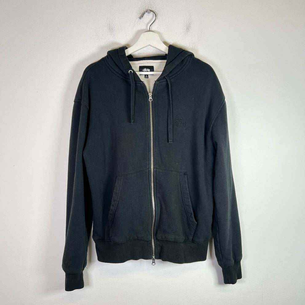 Stussy FW20 Thermal Lined Logo Zip-Up Hoodie