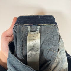 Rick Owens Drkshdw Blue Bias Bolans Bootcut Jeans Size 30