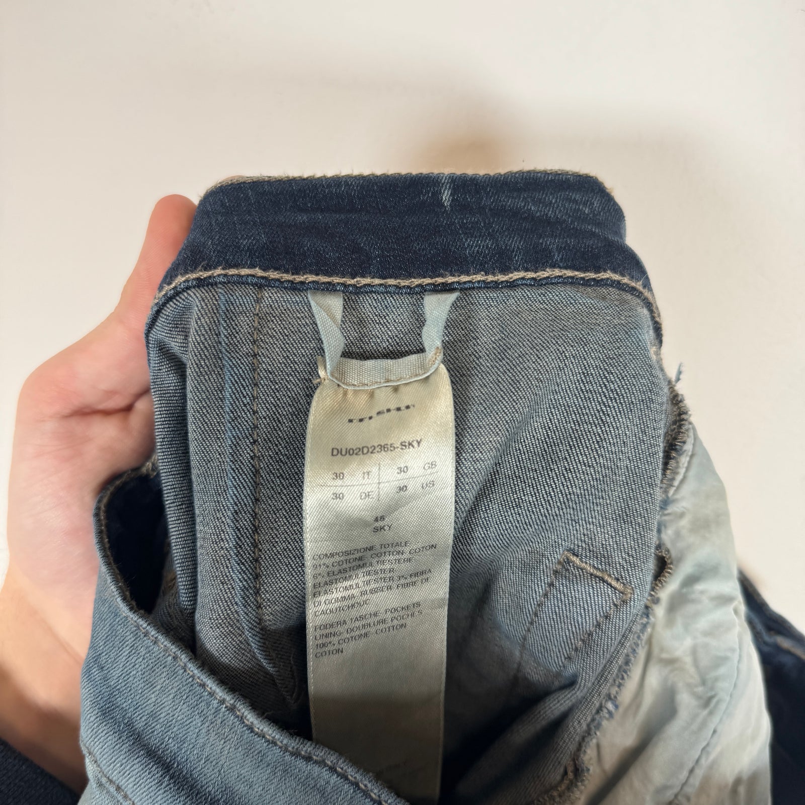 Rick Owens Drkshdw Blue Bias Bolans Bootcut Jeans Size 30