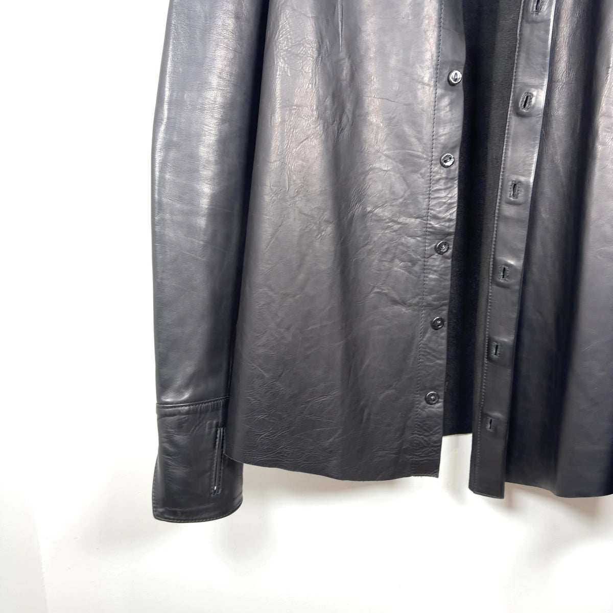Boris Bidjan Saberi AW14 F221 Calf Leather Button-Up Shirt