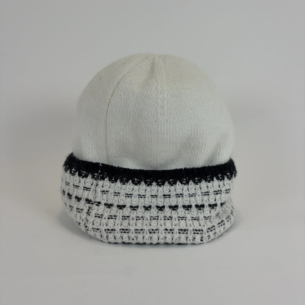 Chanel Wool Tweed Logo Beanie Hat
