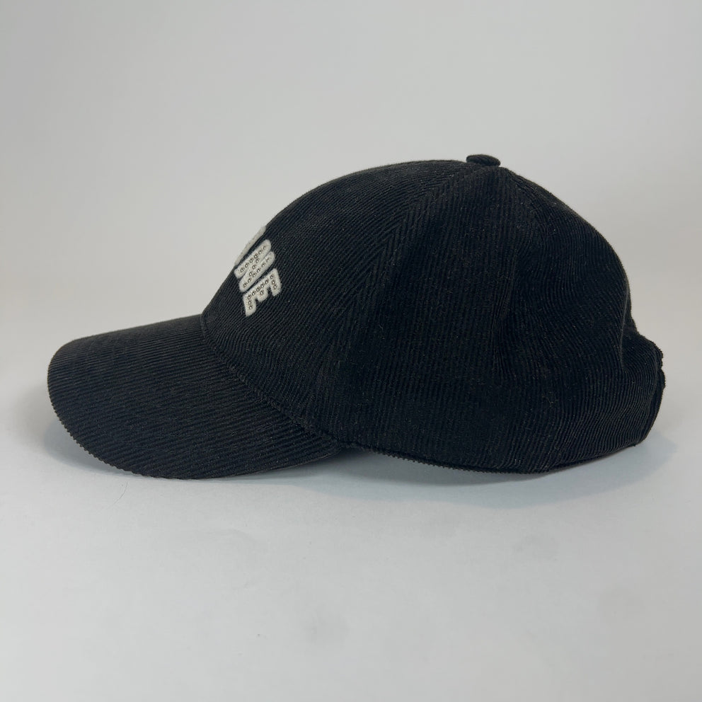 Celine Corduroy Studded Logo Hat